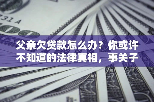 武汉父亲欠贷款怎么办？你或许不知道的法律真相，事关子女未来