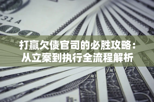 武汉打赢欠债官司的必胜攻略：从立案到执行全流程解析